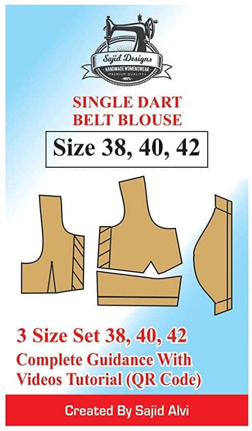     			Tailors Single Dart Open Neck Blouse 38,40,42 Set Of 03 Sizes By Sajid Alvi