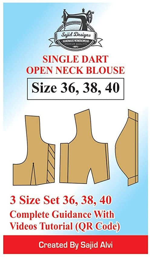    			Tailors Single Dart Open Neck Blouse 36,38,40 Set Of 03 Sizes… By Sajid Alvi