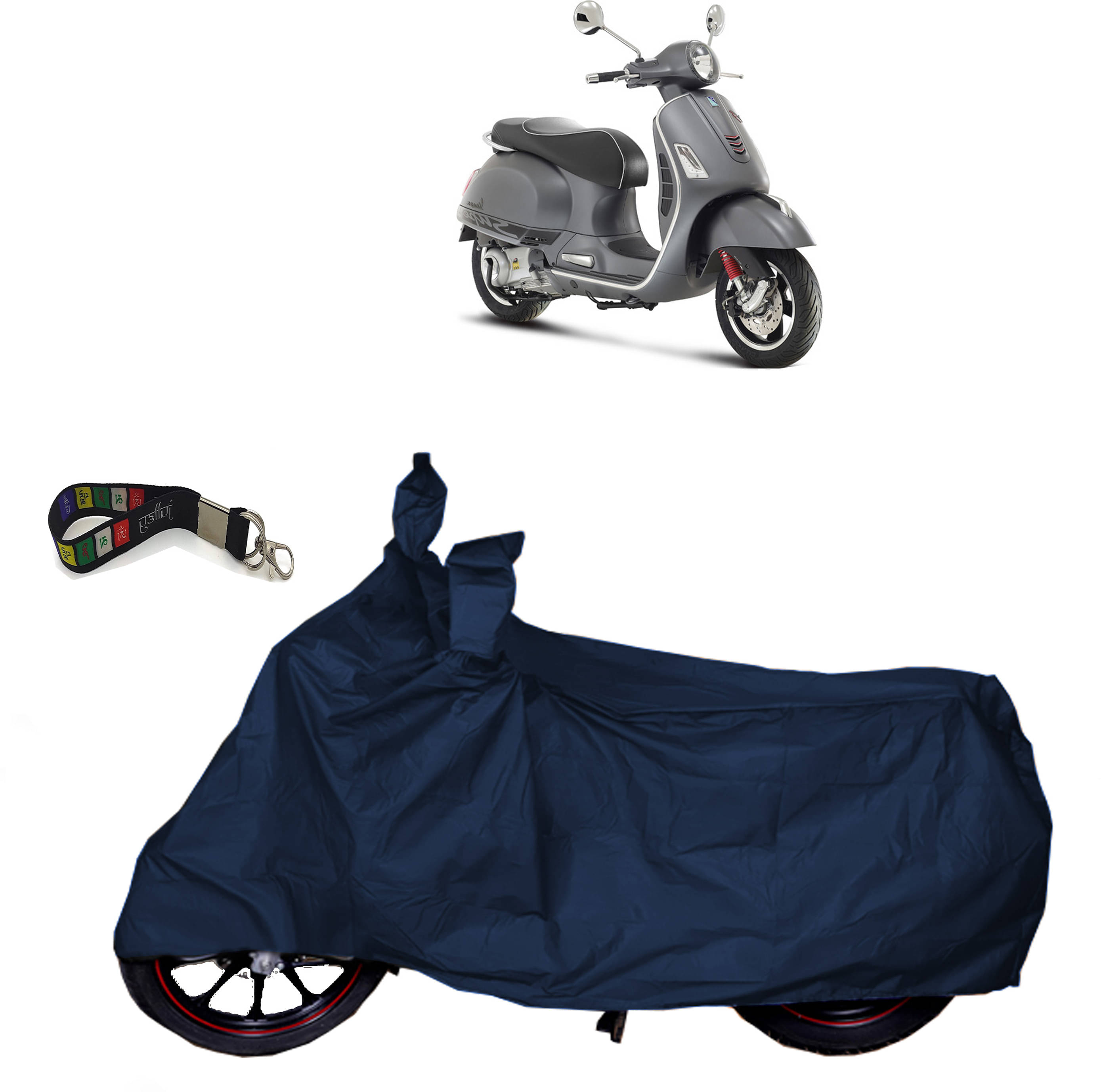 UKIGAL Bike Body Cover for Vespa ( Pack of 1 ) , Blue     			UKIGAL Bike Body Cover for Vespa ( Pack of 1 ) , Blue