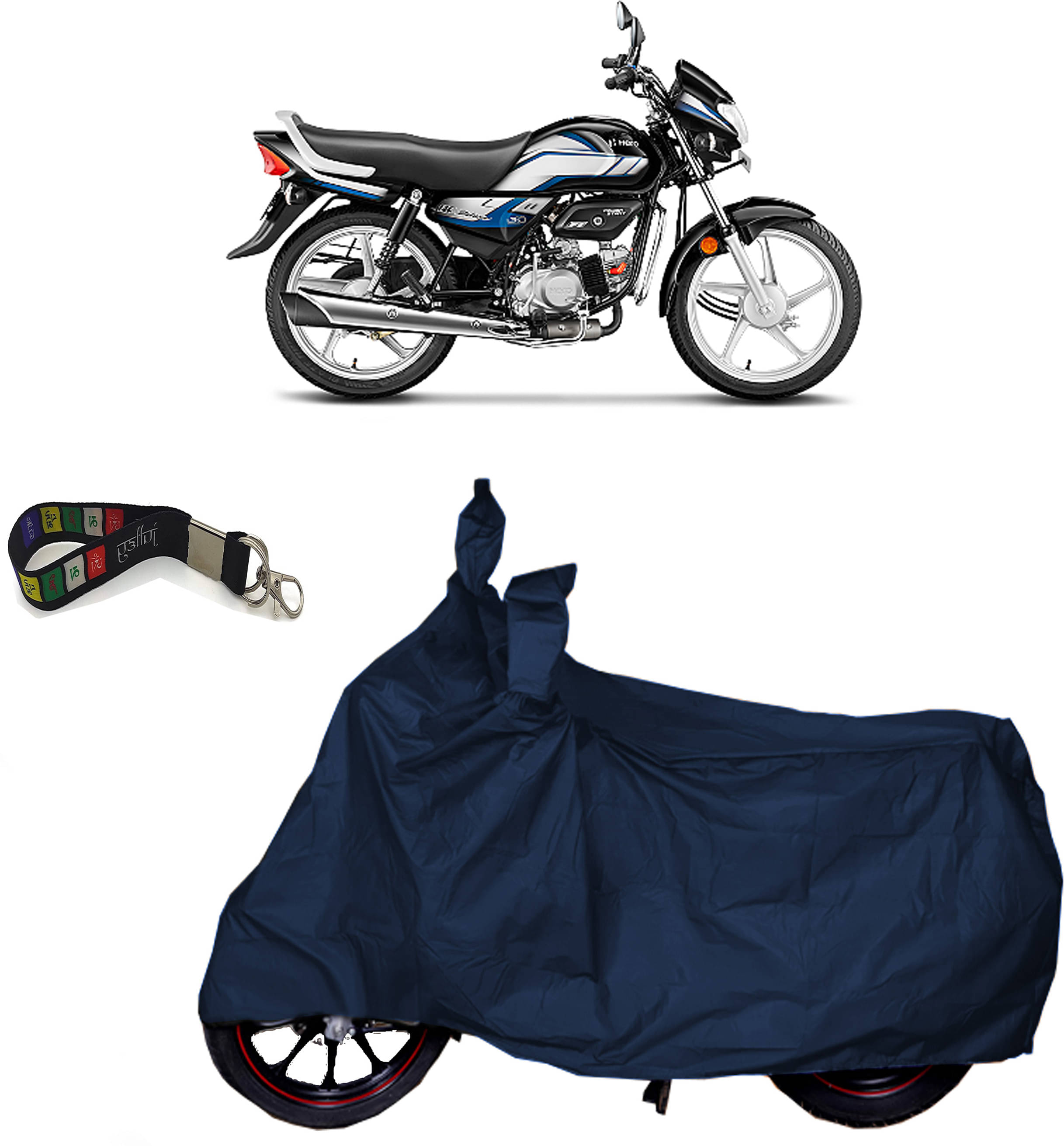     			UKIGAL Bike Body Cover for Hero ( Pack of 1 ) , Blue