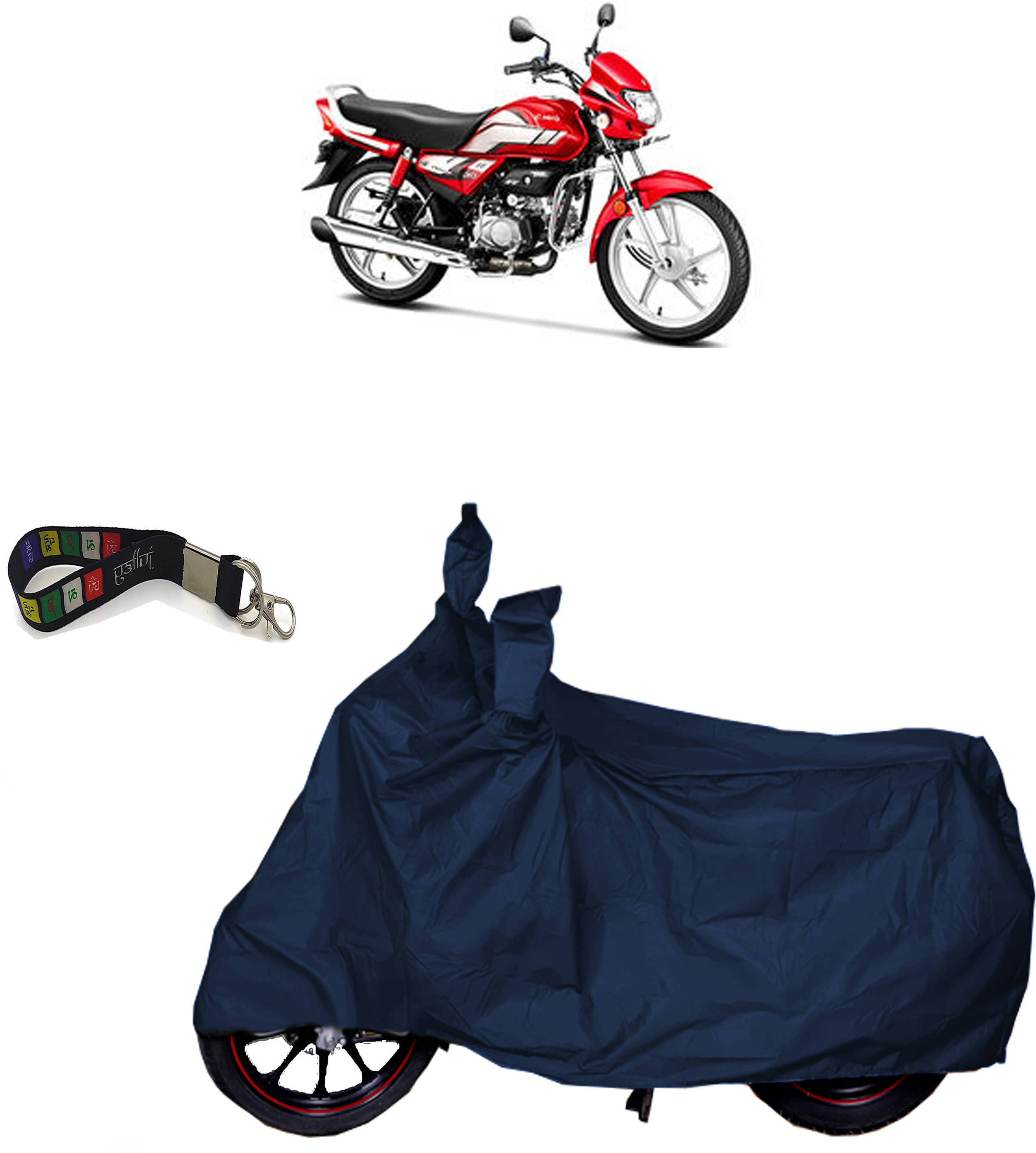     			UKIGAL Bike Body Cover for Hero ( Pack of 1 ) , Blue