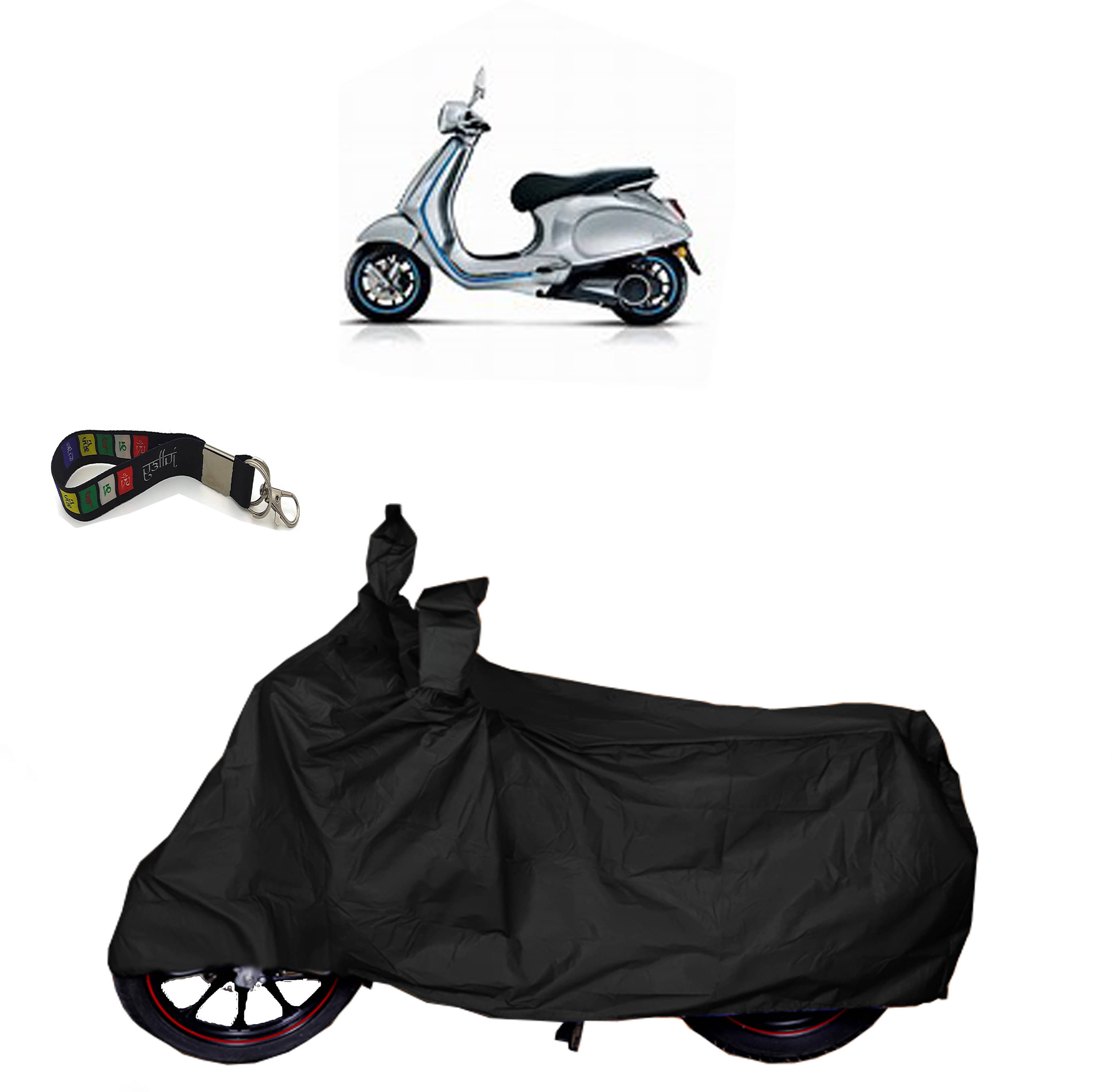UKIGAL Bike Body Cover for Vespa ( Pack of 1 ) , Black     			UKIGAL Bike Body Cover for Vespa ( Pack of 1 ) , Black