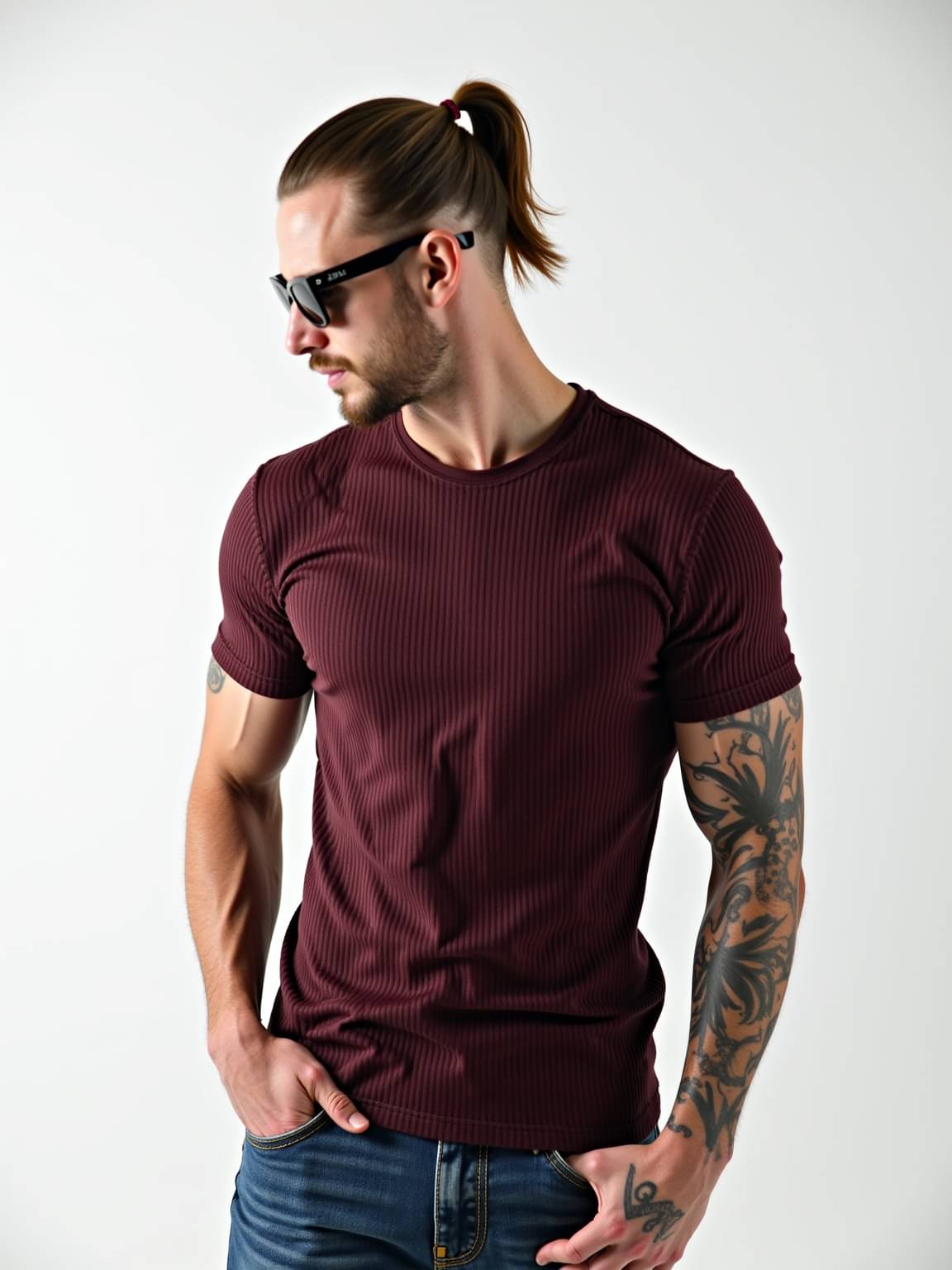     			fashion and youth Men Cotton Blend Regular Fit Solid T-Shirt ( Maroon )
