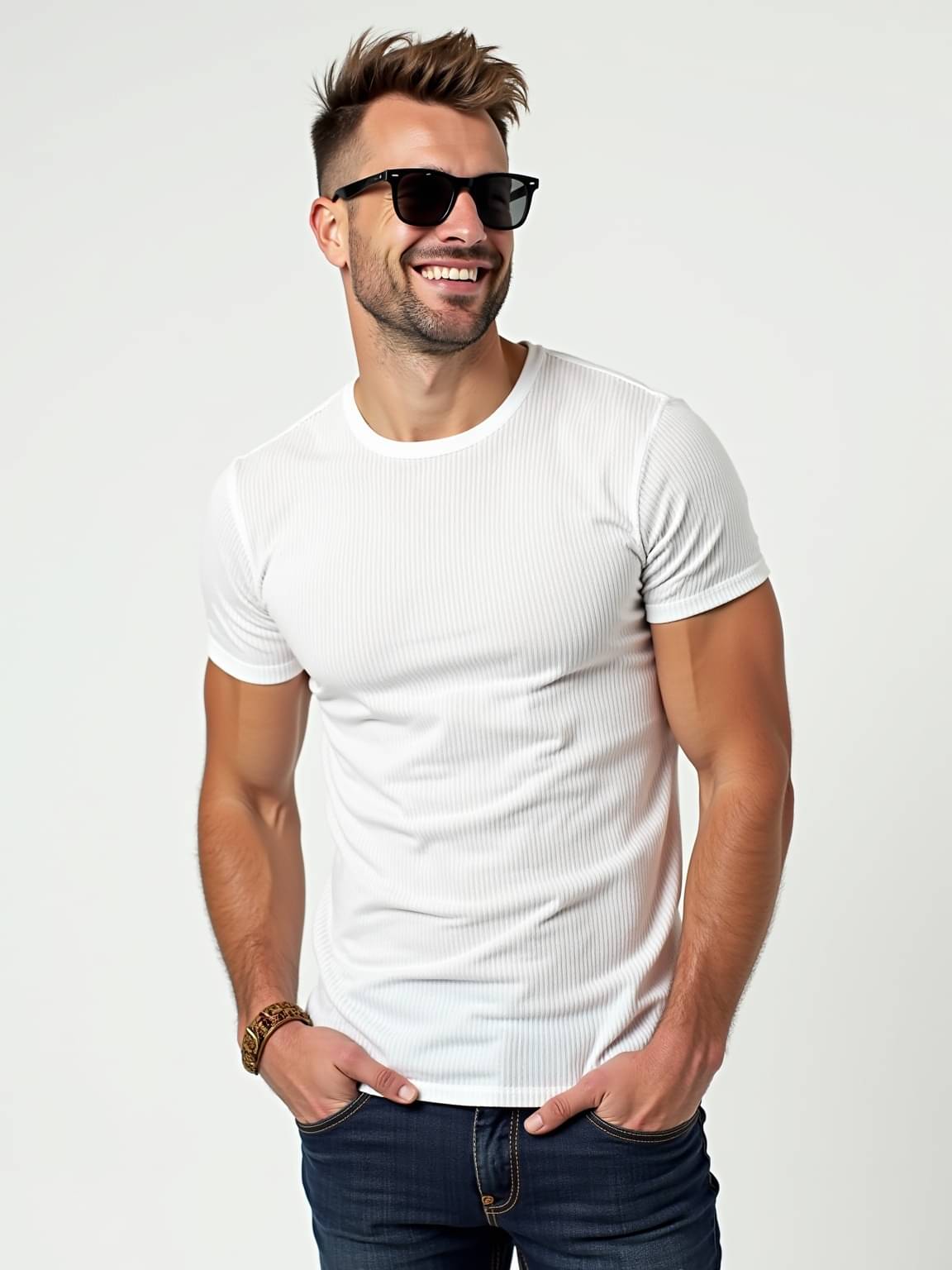 fashion and youth Men Cotton Blend Regular Fit Solid T-Shirt ( White ) fashion and youth Men Cotton Blend Regular Fit Solid T-Shirt ( White )