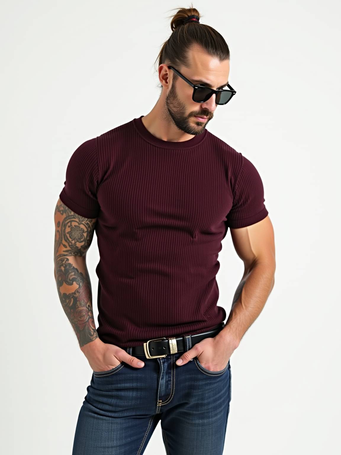 fashion and youth Men Cotton Blend Regular Fit Solid T-Shirt ( Maroon ) fashion and youth Men Cotton Blend Regular Fit Solid T-Shirt ( Maroon )