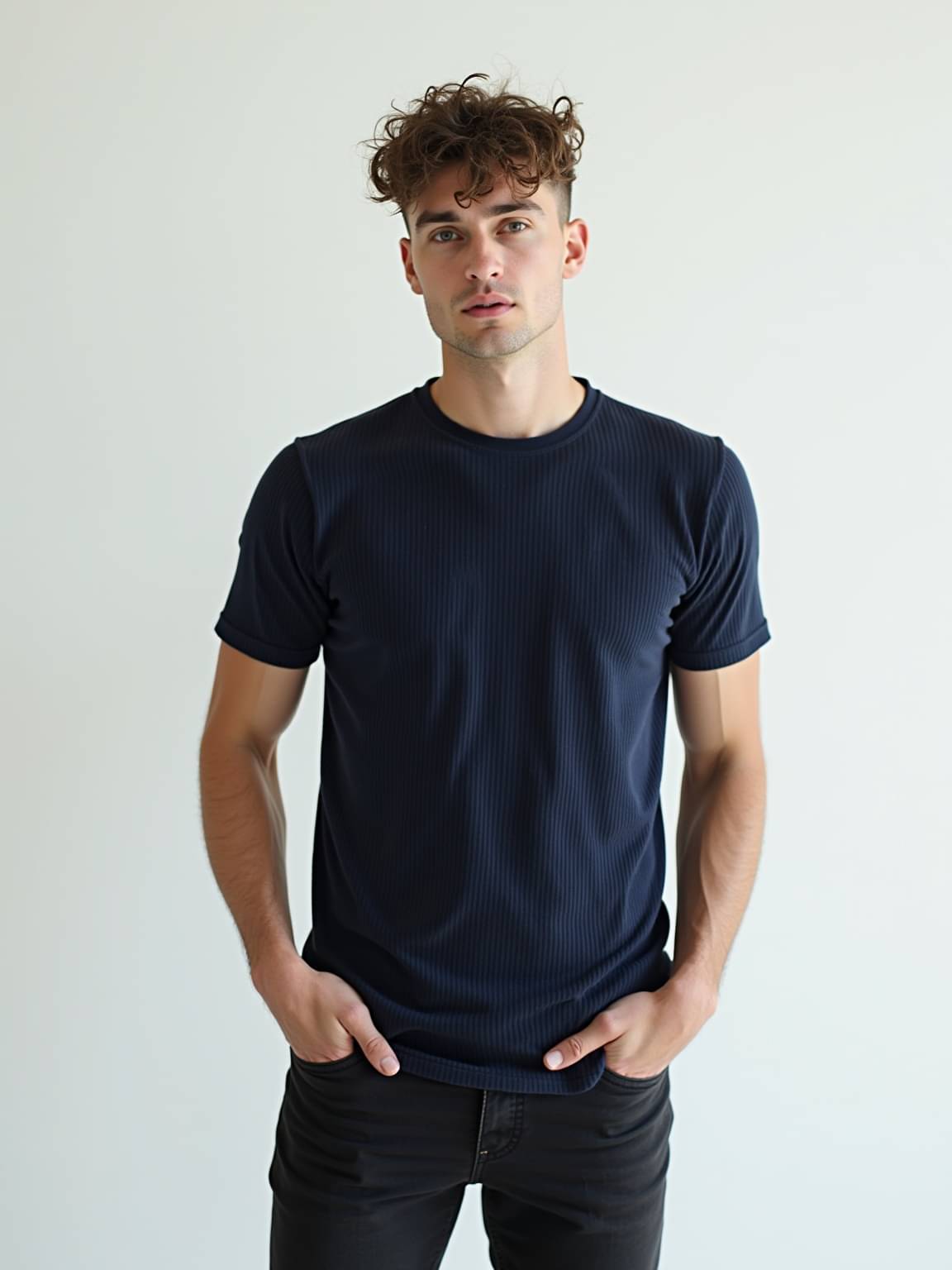 fashion and youth Men Cotton Blend Regular Fit Solid T-Shirt ( Navy Blue ) fashion and youth Men Cotton Blend Regular Fit Solid T-Shirt ( Navy Blue )