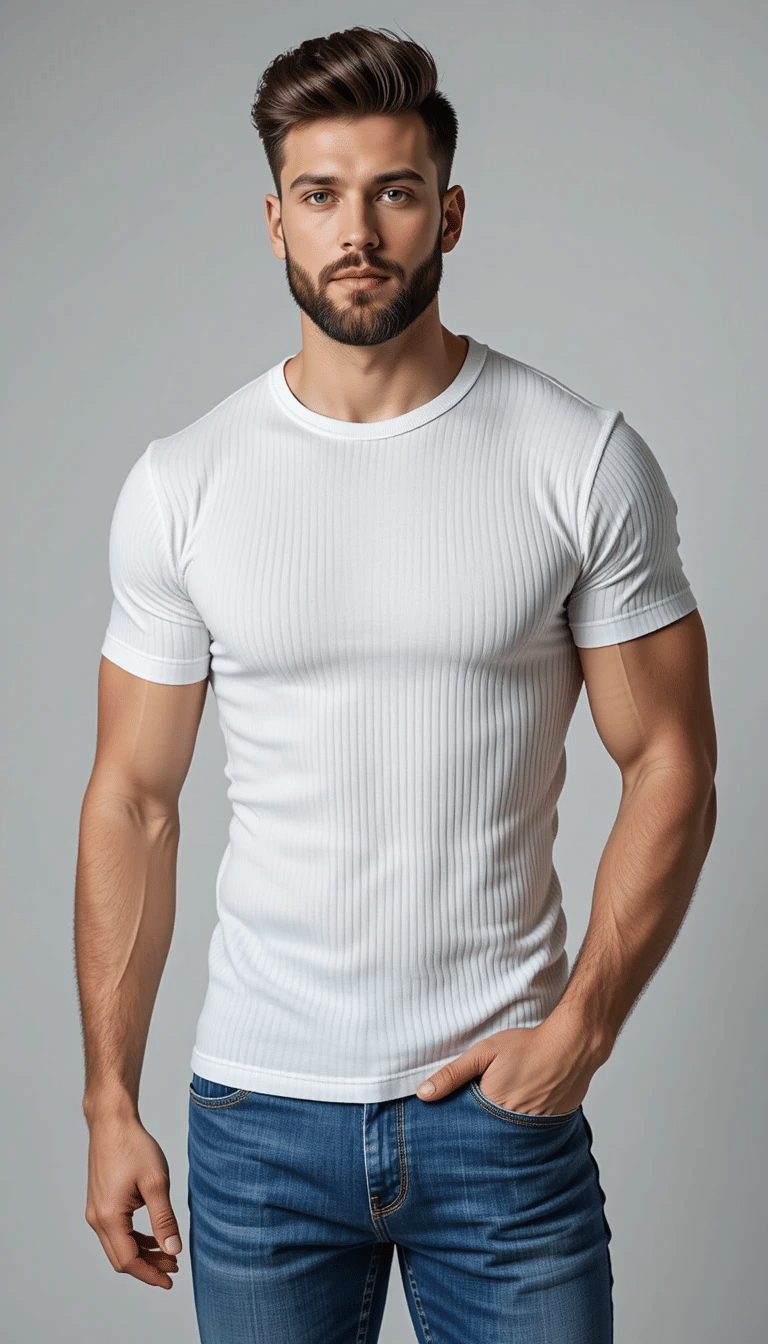     			fashion and youth Men Cotton Blend Regular Fit Solid T-Shirt ( White )