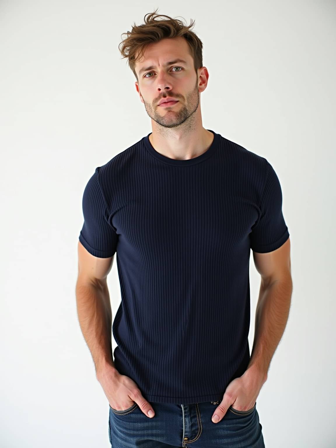 fashion and youth Men Cotton Blend Regular Fit Solid T-Shirt ( Navy Blue ) fashion and youth Men Cotton Blend Regular Fit Solid T-Shirt ( Navy Blue )