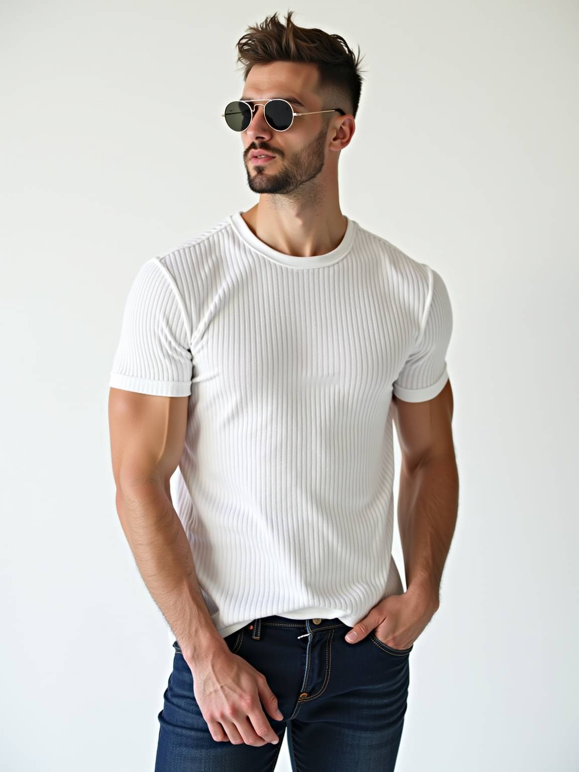 fashion and youth Men Cotton Blend Regular Fit Solid T-Shirt ( White )     			fashion and youth Men Cotton Blend Regular Fit Solid T-Shirt ( White )