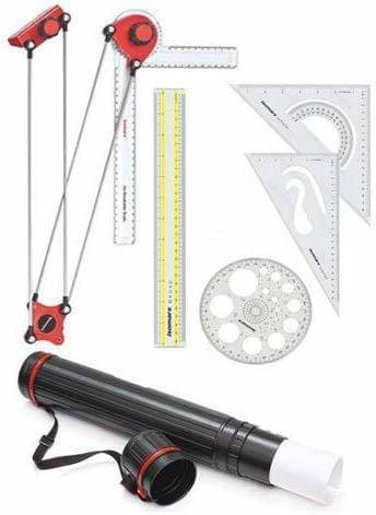     			AALA Mini Drafter set of 6 Products Mini Drafter, Scale, Set Squares, Pro Circle, Sheet Container with Best Quality Drafting Compass Set (Number of 6)