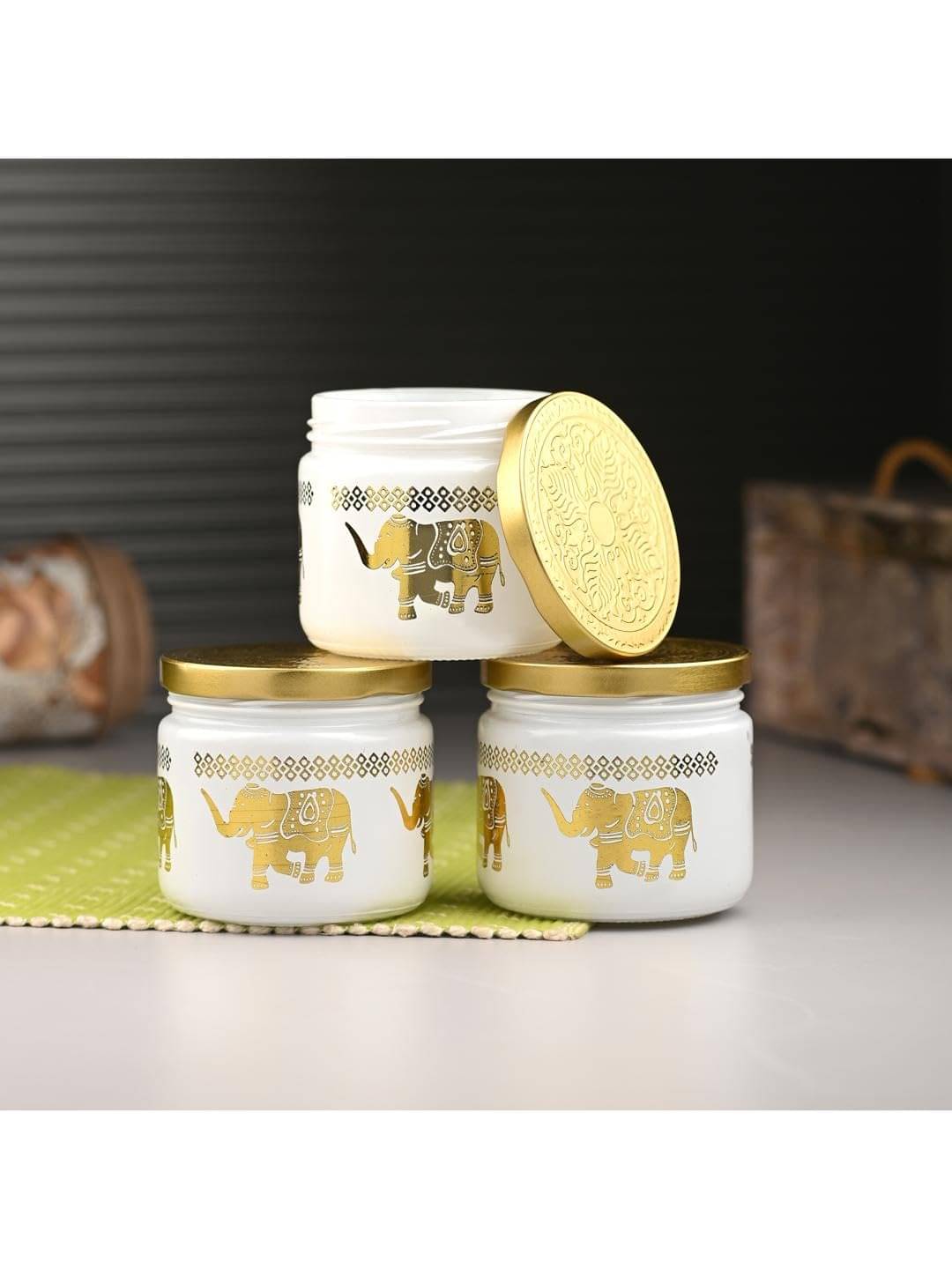     			AFAST Multipurpose Jar Glass White Tea/Coffee/Sugar Container ( Set of 3 )