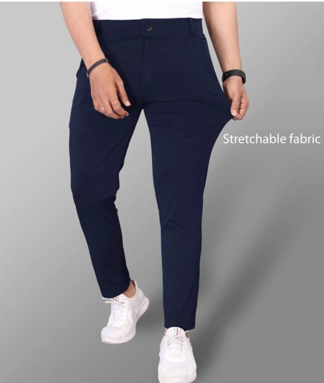     			AGRAYYANA Regular Flat Men's Trouser - Navy Blue ( Pack of 1 )