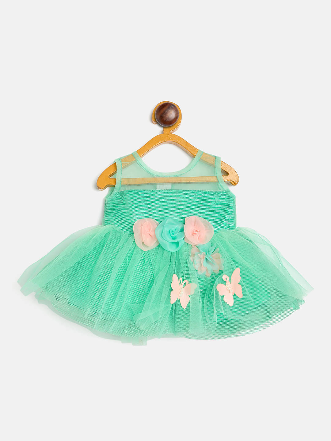     			Camey Cotton Blend Frock For Baby Girls ( Pack of 1 , Green )