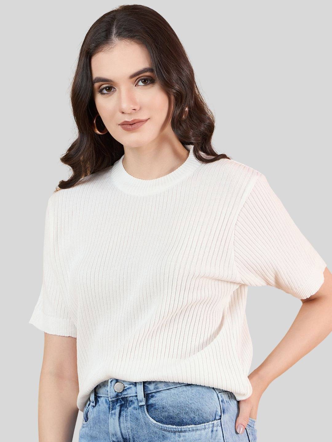 Clapton Women's Cotton Regular Top ( White ) Clapton Women's Cotton Regular Top ( White )