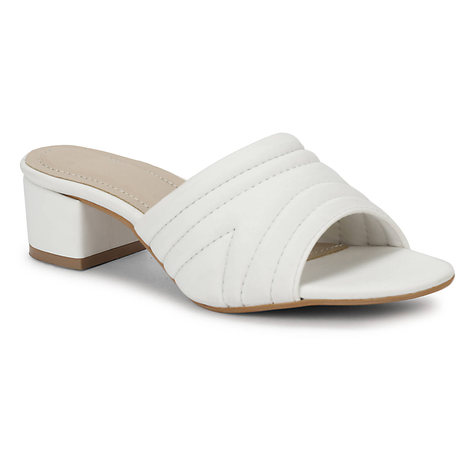     			Commander Shoes White Women's Slip On Heels