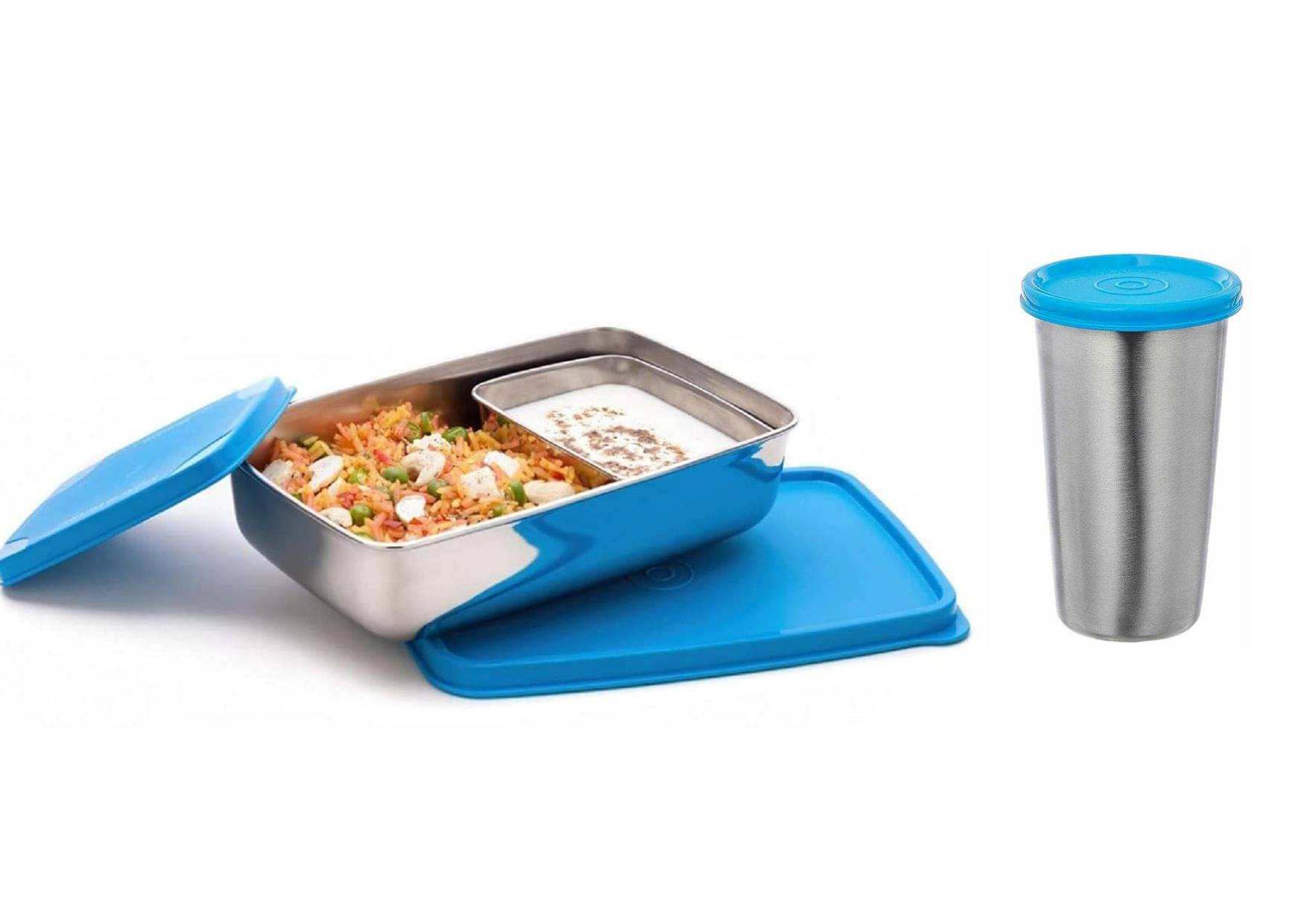     			CrossPan Nixon2 with 400 ml Tumbler Stainless Steel Lunch Box 2 - Container ( Pack of 1 )