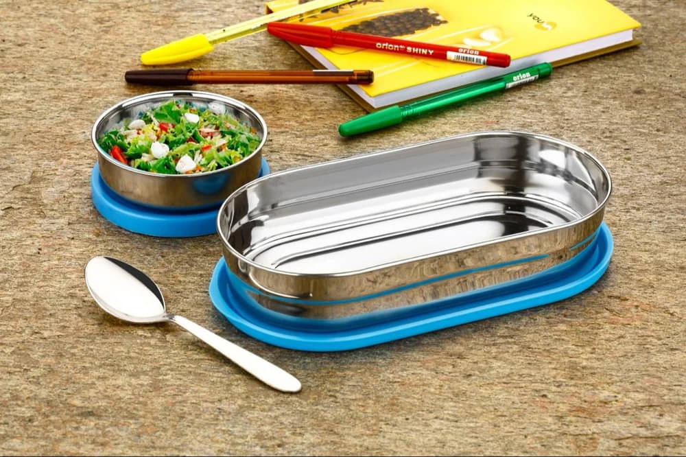     			CrossPan Xpress for Office, Kids Stainless Steel Lunch Box 2 - Container ( Pack of 1 )