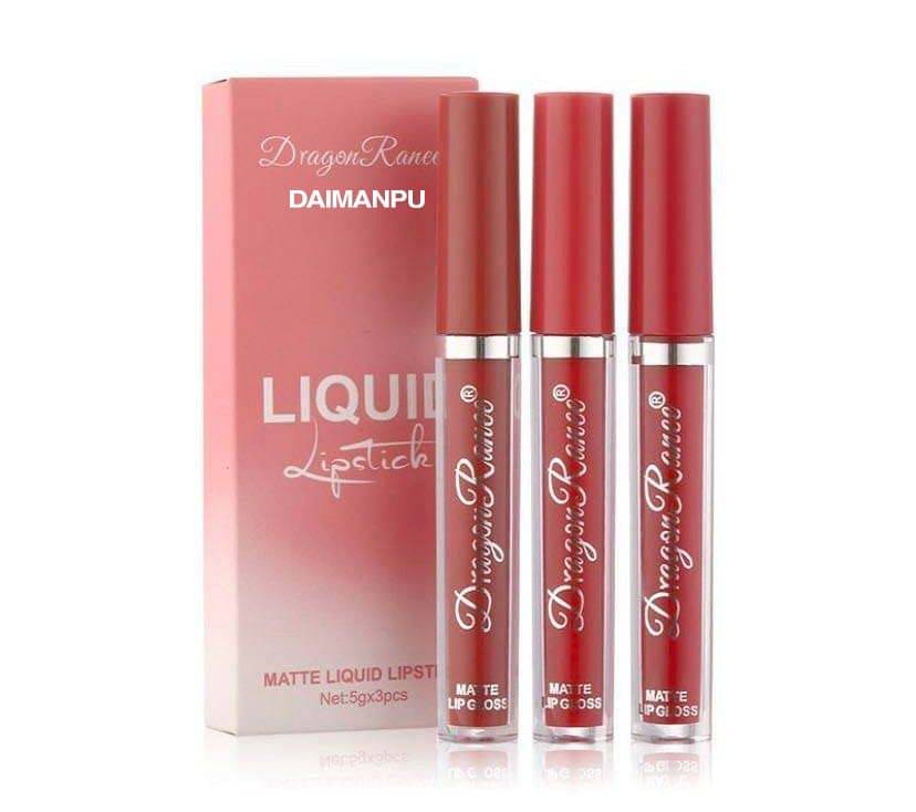     			DAIMANPU Multi Matte Waterproof Liquid Lipstick ( Pack of 3 )