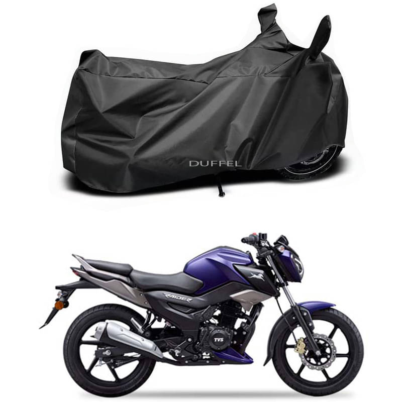     			DUFFEL Bike Body Cover for TVS TVS Raider Smart ( Pack of 1 ) , Black
