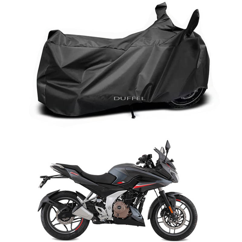 DUFFEL Bike Body Cover for Bajaj Bajaj Pulsar F250 ( Pack of 1 ) , Black DUFFEL Bike Body Cover for Bajaj Bajaj Pulsar F250 ( Pack of 1 ) , Black