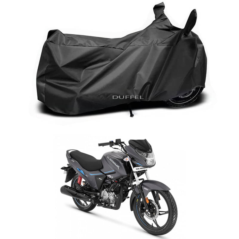     			DUFFEL Bike Body Cover for Hero Hero Glamour Xtec BS6 ( Pack of 1 ) , Black