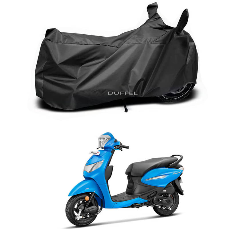     			DUFFEL Bike Body Cover for Hero Hero Pleasure Plus LX ( Pack of 1 ) , Black