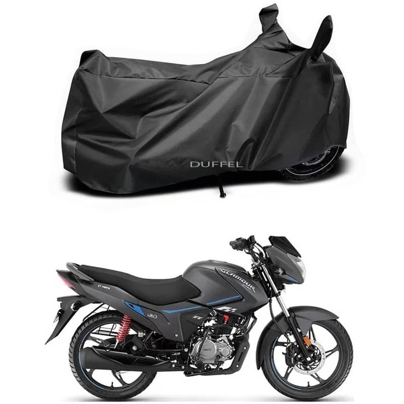     			DUFFEL Bike Body Cover for Hero Hero Glamour Xtec Drum ( Pack of 1 ) , Black
