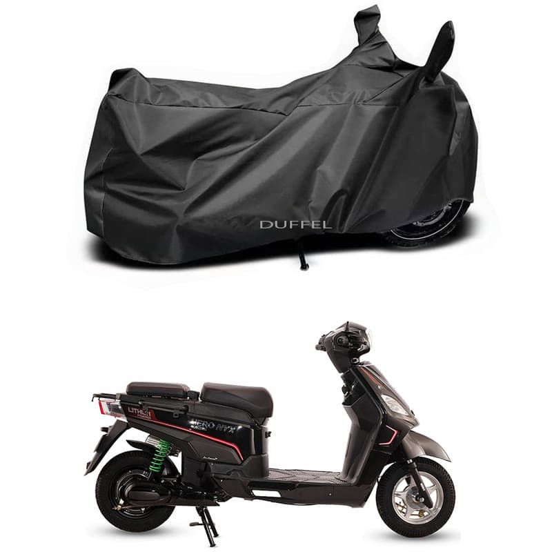 DUFFEL Bike Body Cover for Hero Hero Electric NYX HX ( Pack of 1 ) , Black DUFFEL Bike Body Cover for Hero Hero Electric NYX HX ( Pack of 1 ) , Black