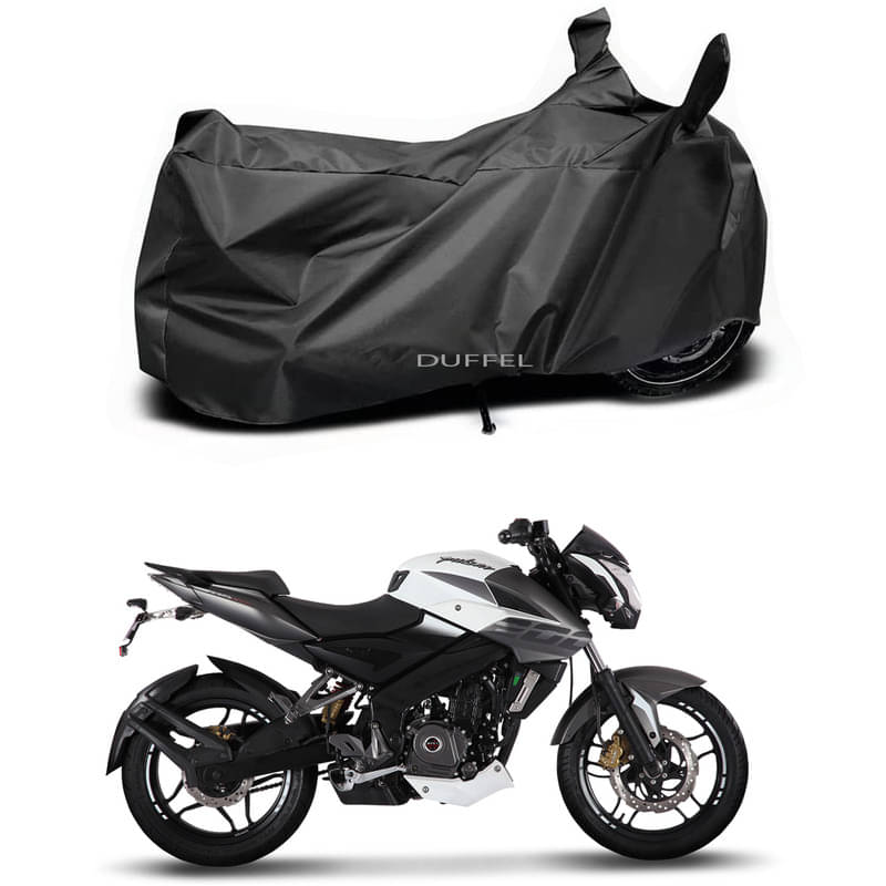 DUFFEL Bike Body Cover for Bajaj Bajaj Pulsar NS200 STD ( Pack of 1 ) , Black DUFFEL Bike Body Cover for Bajaj Bajaj Pulsar NS200 STD ( Pack of 1 ) , Black