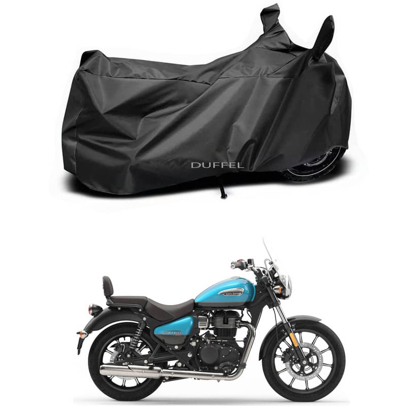 DUFFEL Bike Body Cover for Royal Enfield Royal Enfie Meteor 350 Supernova ( Pack of 1 ) , Black     			DUFFEL Bike Body Cover for Royal Enfield Royal Enfie Meteor 350 Supernova ( Pack of 1 ) , Black