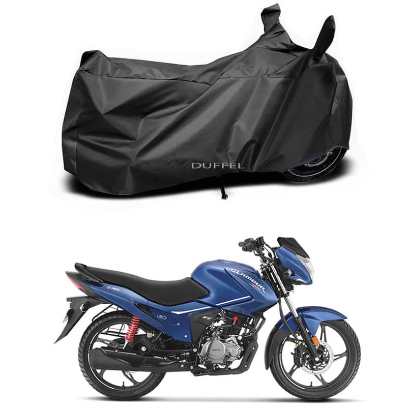     			DUFFEL Bike Body Cover for Hero Hero Glamour Xtec-Dis ( Pack of 1 ) , Black