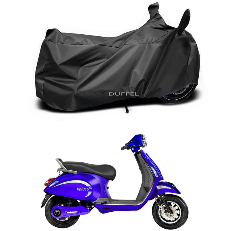DUFFEL Bike Body Cover for PURE EV PURE EV Epluto 7G STD ( Pack of 1 ) , Black DUFFEL Bike Body Cover for PURE EV PURE EV Epluto 7G STD ( Pack of 1 ) , Black