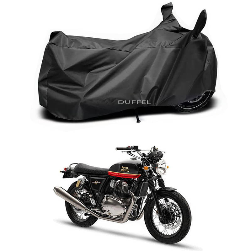 DUFFEL Bike Body Cover for Royal Enfield Royal Enfie Interceptor ( Pack of 1 ) , Black DUFFEL Bike Body Cover for Royal Enfield Royal Enfie Interceptor ( Pack of 1 ) , Black