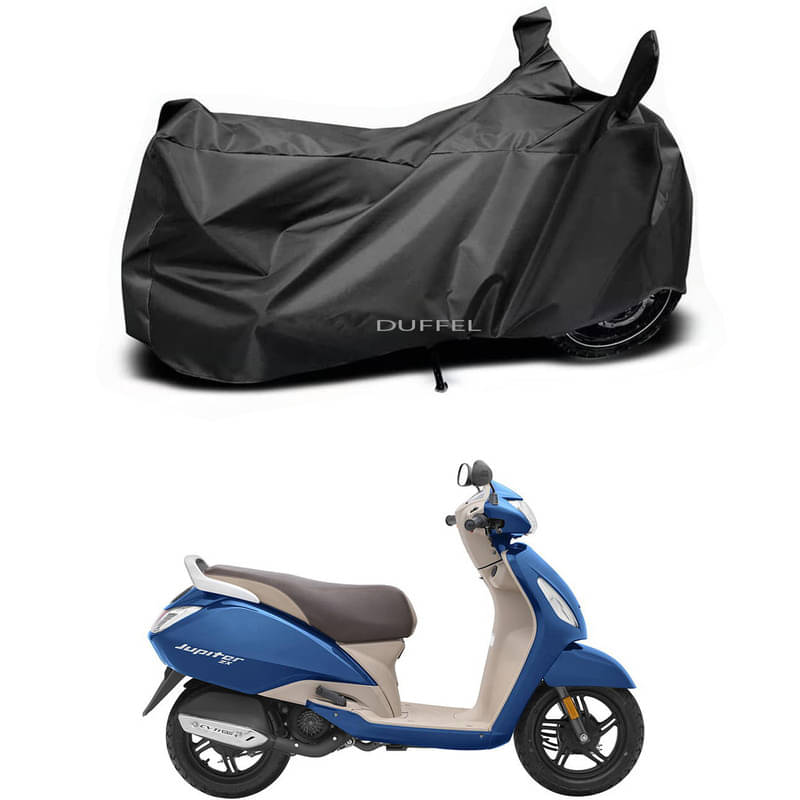 DUFFEL Bike Body Cover for TVS TVS Jupiter 125 old ( Pack of 1 ) , Black DUFFEL Bike Body Cover for TVS TVS Jupiter 125 old ( Pack of 1 ) , Black