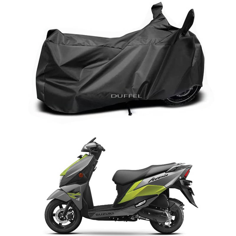 DUFFEL Bike Body Cover for Suzuki Suzuki Avenis ( Pack of 1 ) , Black DUFFEL Bike Body Cover for Suzuki Suzuki Avenis ( Pack of 1 ) , Black