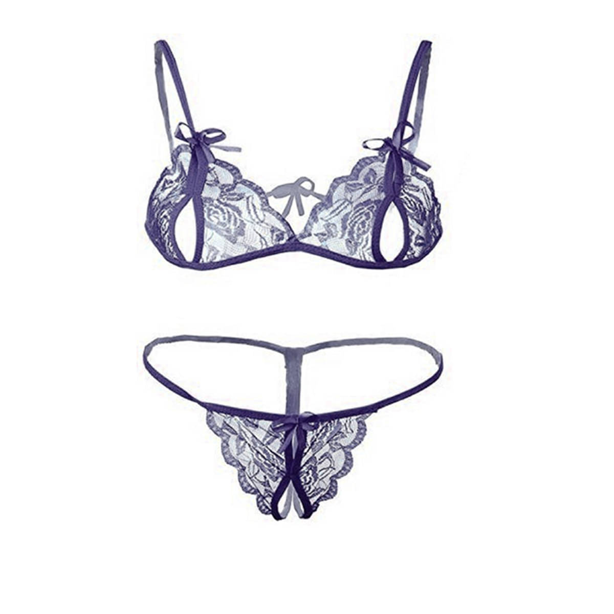     			Estilo Vastra Pack of 1 Lace Bra & Panty Set For Women ( Navy Blue )