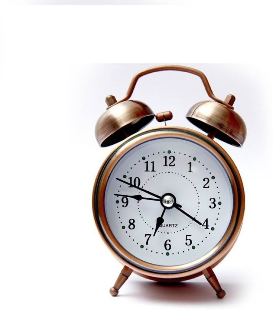    			FULKIZA Analog Metal Circular Table Clock - Pack of 1