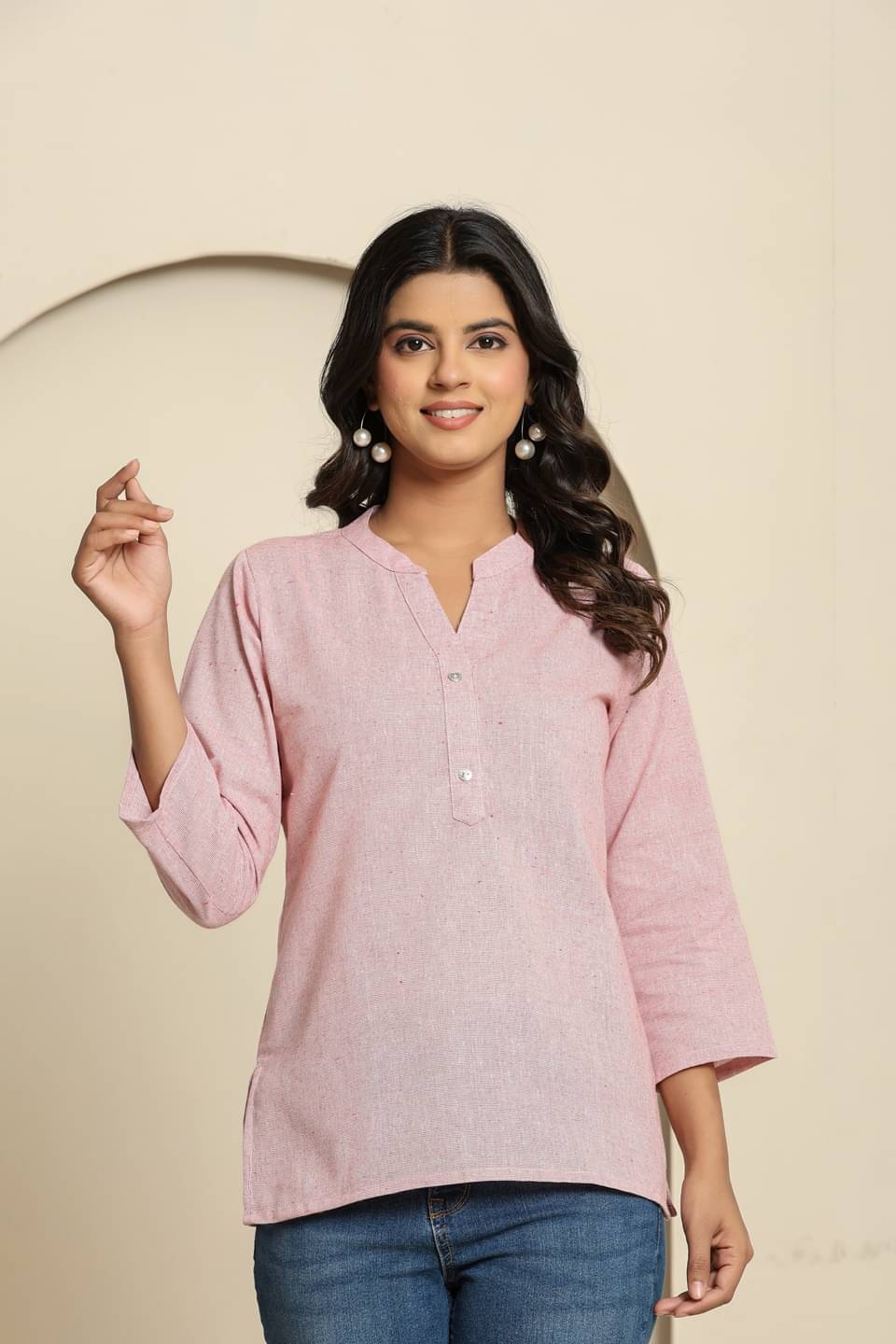 Flamboyant Women's Cotton Regular Top ( Pink ) Flamboyant Women's Cotton Regular Top ( Pink )