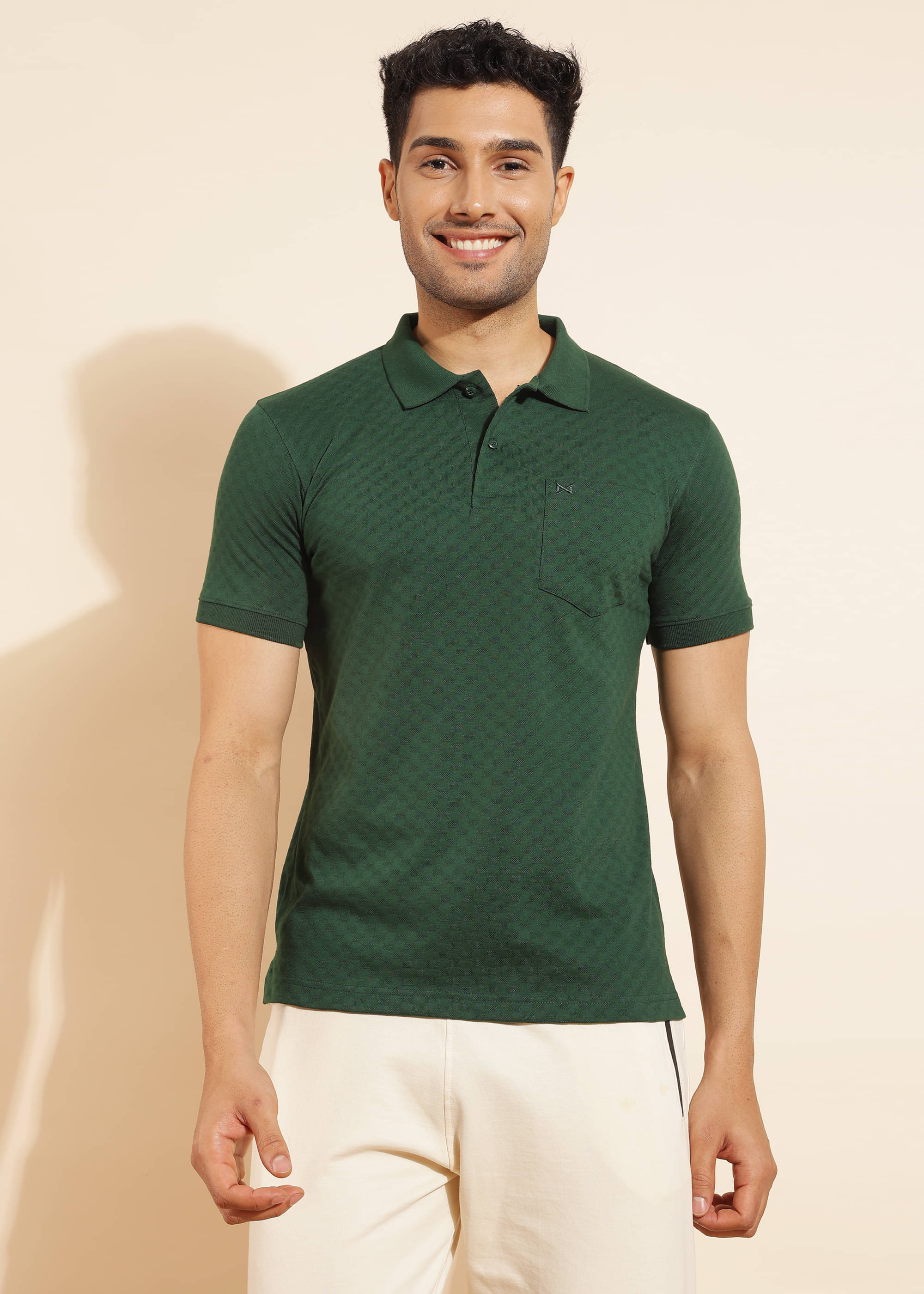     			Force NXT Green Cotton Regular Fit Men's Sports Polo T-Shirt ( Pack of 1 )