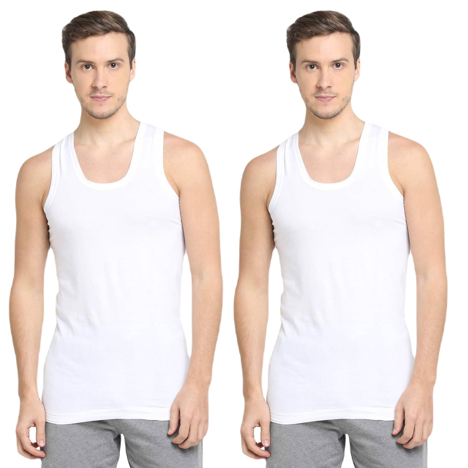     			INNERO Pack of 2 Cotton Basic Vest For Men ( Multicolor2 )