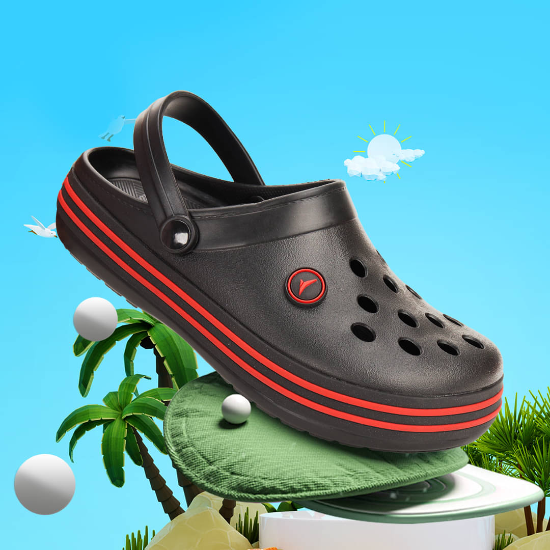     			JQR - Black Men's Clogs