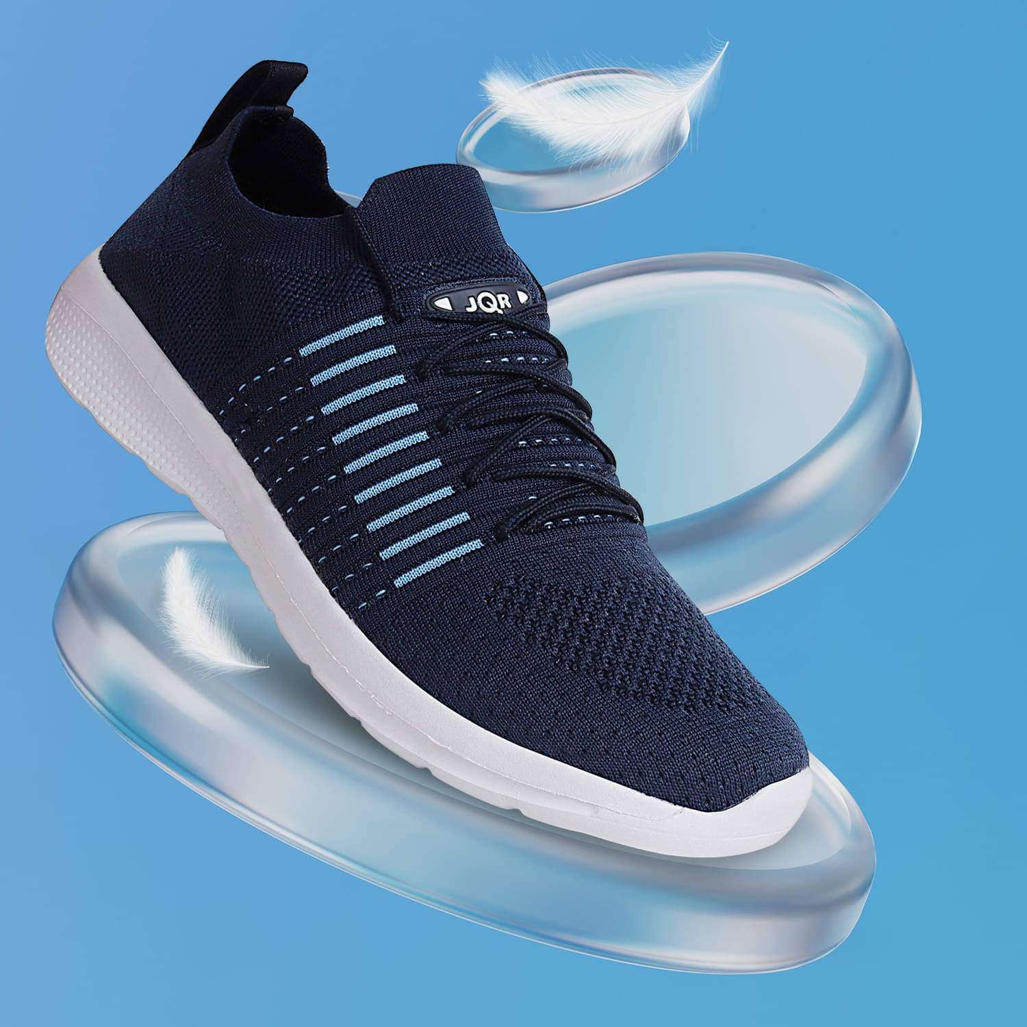JQR MOJ-402 PLUS Navy Men's Sports Running Shoes JQR MOJ-402 PLUS Navy Men's Sports Running Shoes