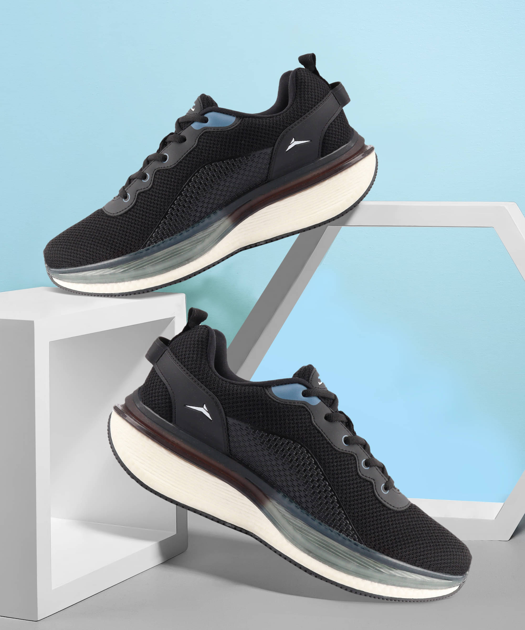 JQR RAPID NEW PLUS-2 Black Men's Sports Running Shoes JQR RAPID NEW PLUS-2 Black Men's Sports Running Shoes