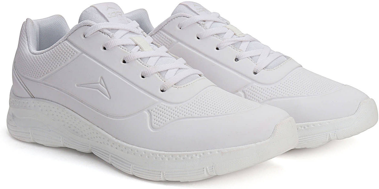 JQR WATCH White Men's Sports Running Shoes JQR WATCH White Men's Sports Running Shoes
