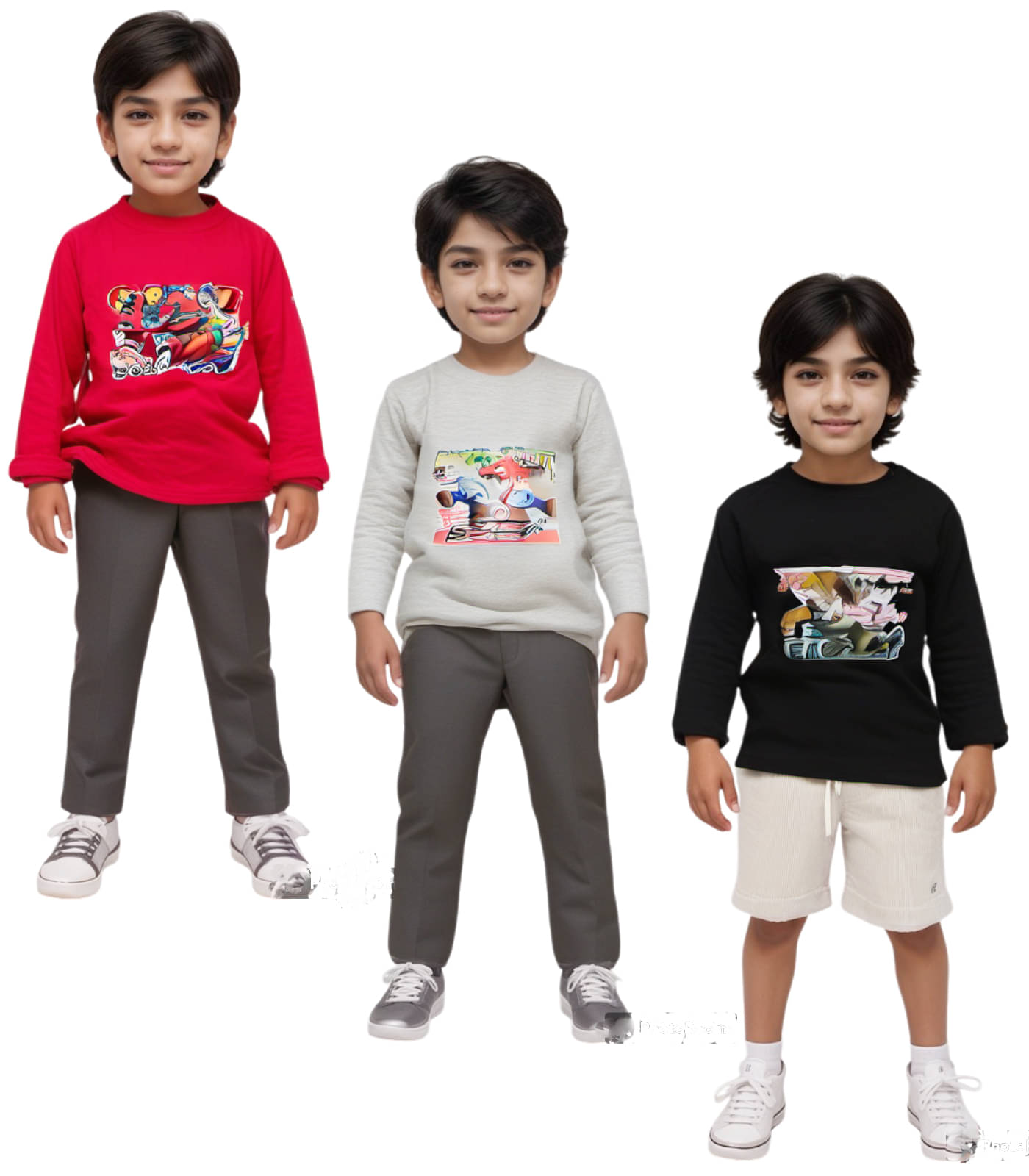     			Jisha Pack of 1 Boys Cotton Blend T-Shirt ( Multicolor )