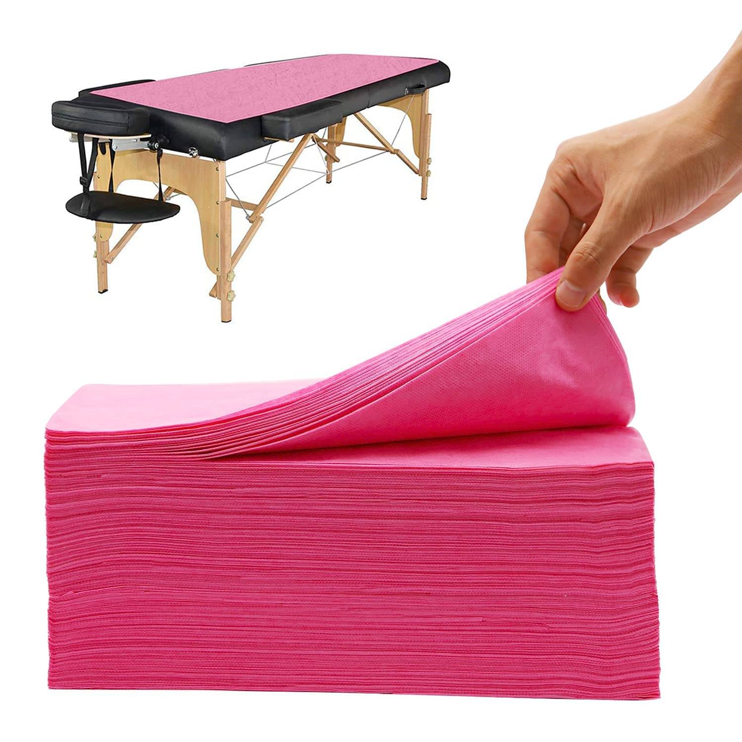 KUDIZE Disposable 10 Single Bedsheet without Pillow cover for Massage Tables,Tattoo,Salon,Spa ( Pink ) KUDIZE Disposable 10 Single Bedsheet without Pillow cover for Massage Tables,Tattoo,Salon,Spa ( Pink )