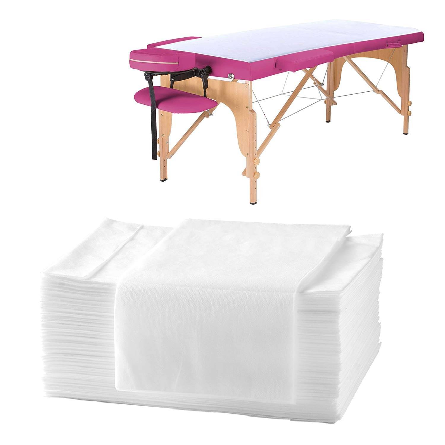 KUDIZE Disposable 10 Single Bedsheet without Pillow cover for Massage Tables,Tattoo,Salon,Spa ( White ) KUDIZE Disposable 10 Single Bedsheet without Pillow cover for Massage Tables,Tattoo,Salon,Spa ( White )