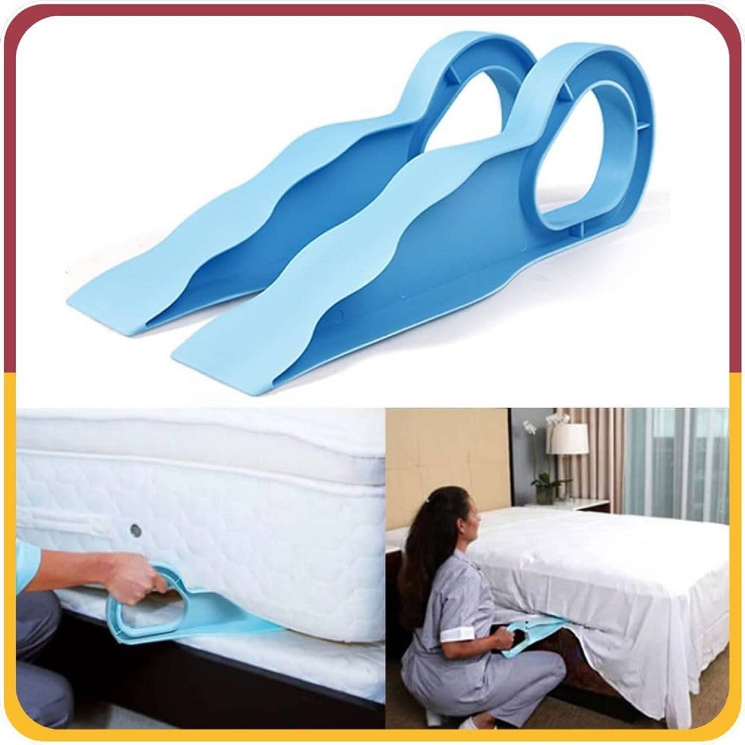     			MASOX STORE Mattress Lifter Tool, Bedsheet Tucker Tool, Bedsheet Mattress Lifter Stand (Blue, Pack of 2)