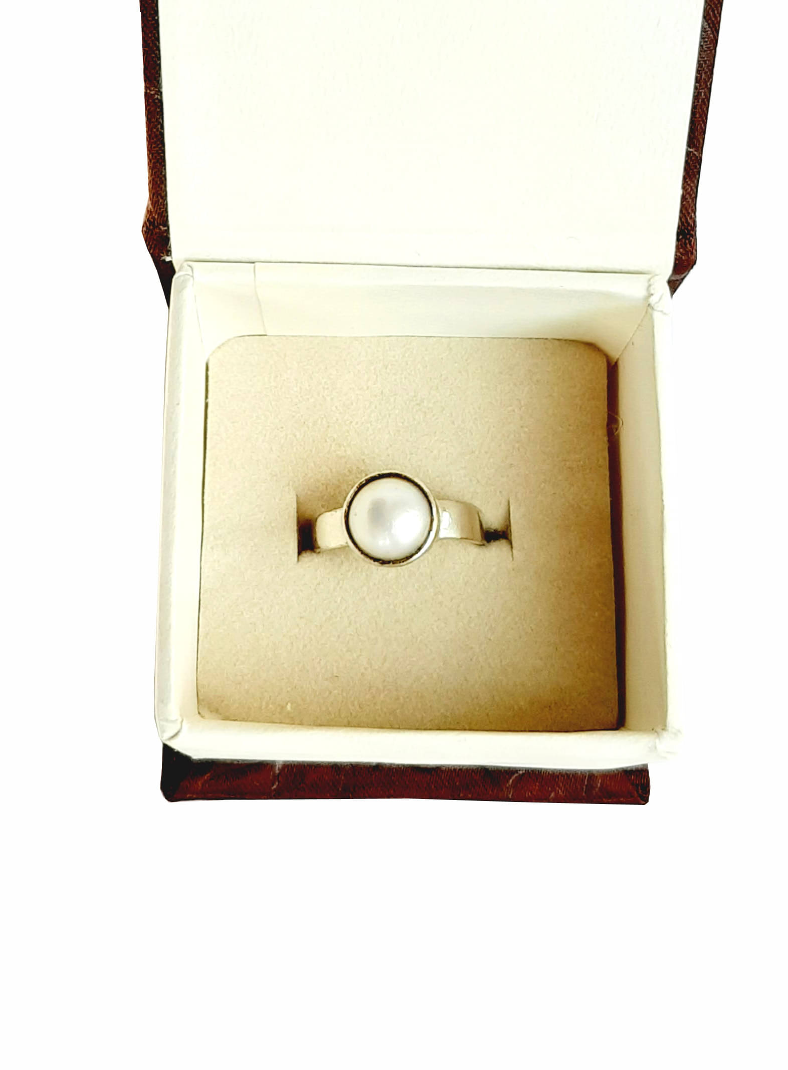     			NATURAL AND CERTIFIED MOTI ADJUSTABLE SILVER PLATED RING