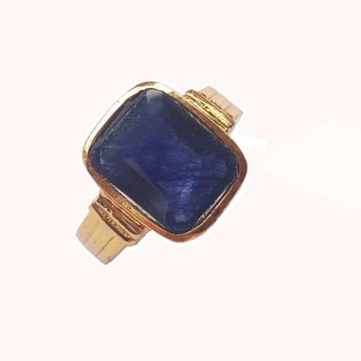     			NATURAL AND TOP QUALITY BLUE STONE ADJUSTABLE GOLD PLATED RING
